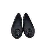TORY BURCH LEATHER BALLET FLAT DESIGNER SHOES NAVY 7.5
