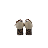 CHIE MIHARA NWT$290 MARY JANES HEELED 2 TONE DESIGNER SHOES IVORY BLACK 39
