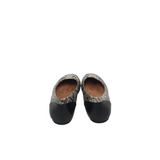 RET$129 PYTHON BALLET FLAT SHOES WHITE OLIVE 7M