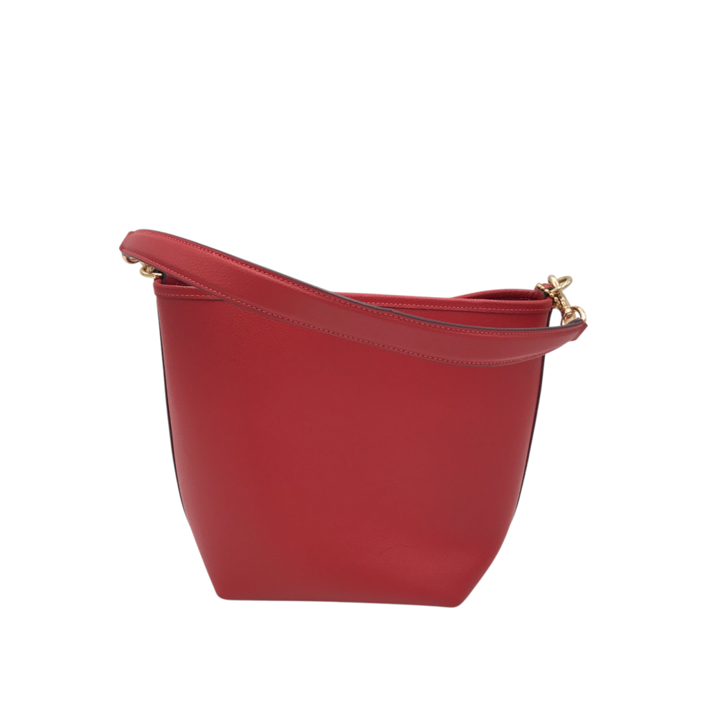 COACH BUCKET CROSSBODY HANDBAG RED