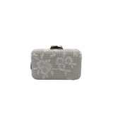 TADASHI SHOJI EMBELLISHED CLUTCH HANDBAG WHITE
