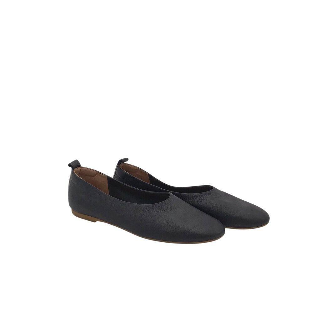 EVERLANE RET$148 LEATHER FLAT SHOES BLACK 10.5