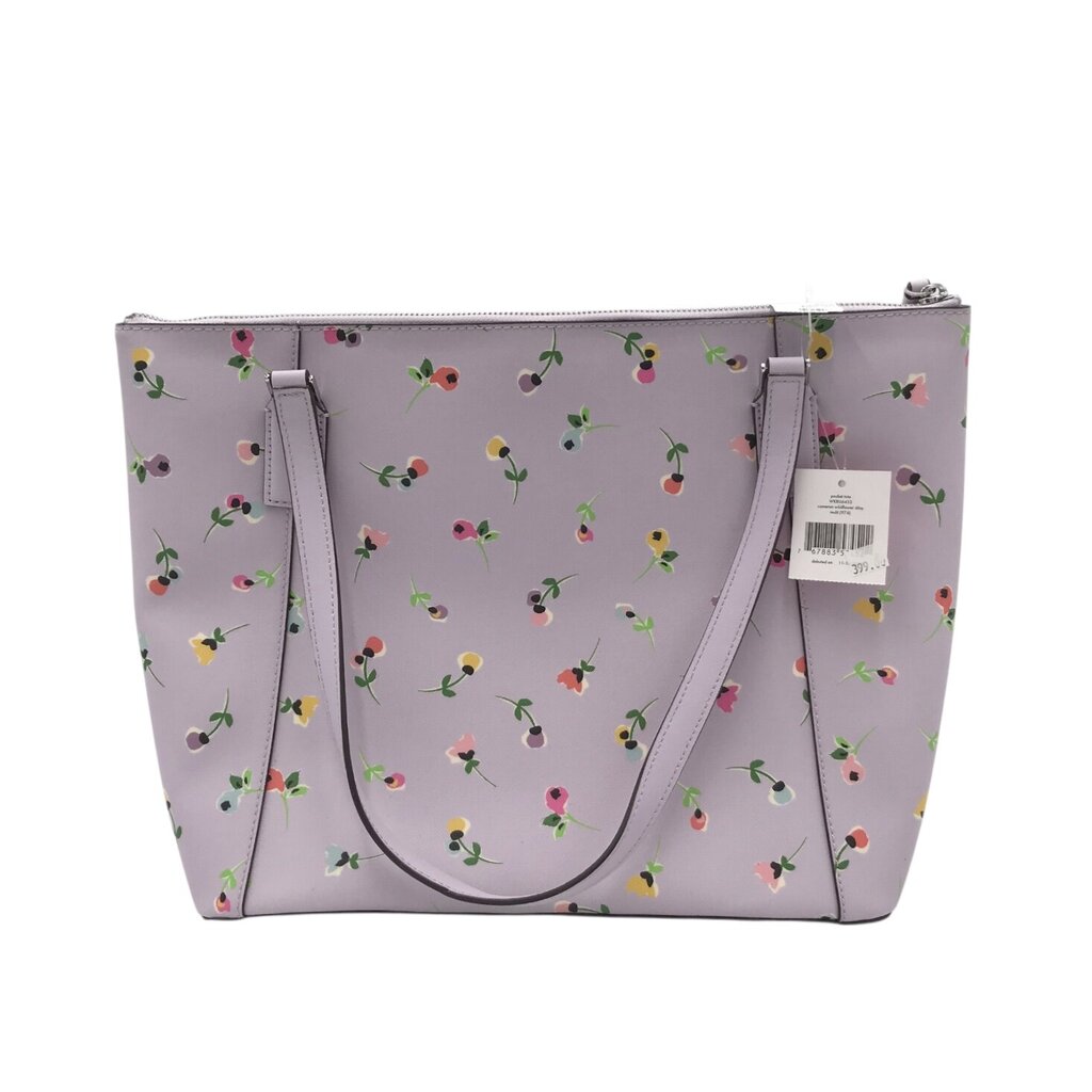 KATE SPADE NWT$399 FLORAL TOTE HANDBAG PURPLE GREEN