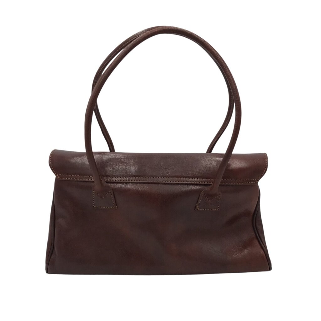 CLAUDIA FIRENZE RET$270 LEATHER SATCHEL HANDBAG BROWN