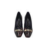 ANTONIO MELANI TORTOISE PATENT PUMP SHOES BROWN BLACK 7.5
