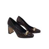 ANTONIO MELANI TORTOISE PATENT PUMP SHOES BROWN BLACK 7.5