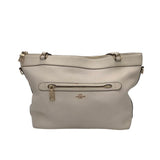 COACH LEATHER TOTE HANDBAG CREAM