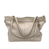 COACH LEATHER TOTE HANDBAG CREAM