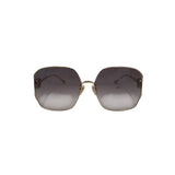 GUCCI GG SQ. METAL FRAME w/ CASE 1323S LUXE SUNGLASSES GOLD