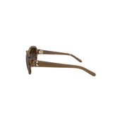 TORY BURCH W/CASE "KIRA" GEOMETERIC SUNGLASSES/READERS BROWN