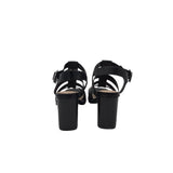 MARC FISHER BLOCK HEEL SANDAL SHOES BLACK 7.5