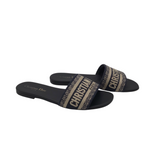 DIOR DIOR DWAY SLIDES LUXE SHOES NAVY 38.5