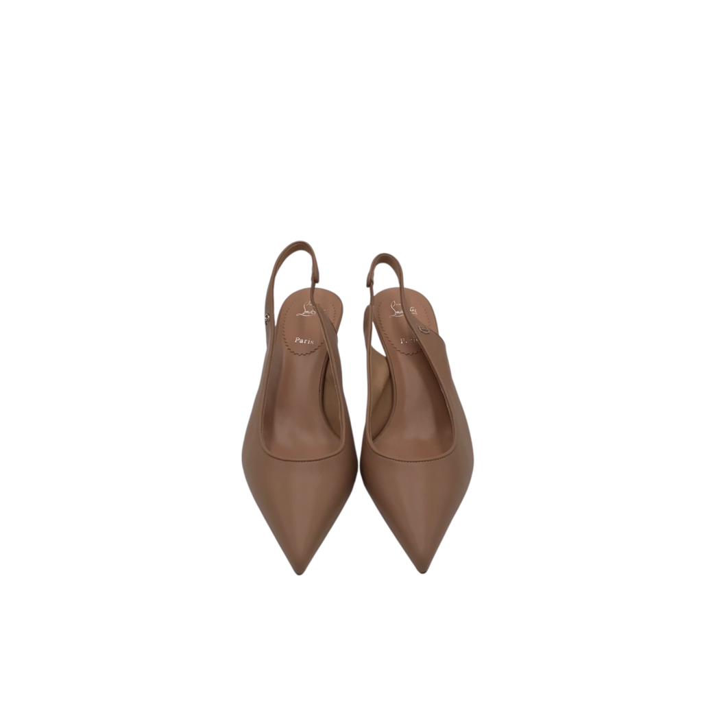 CHRISTIAN LOUBOUTIN SPORTY KATE SLING 55 w/ BOX LUXE SHOES BLUSH 38