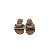 CALVIN KLEIN SLIDE SHOES TAN BLACK 7
