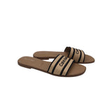 CALVIN KLEIN SLIDE SHOES TAN BLACK 7
