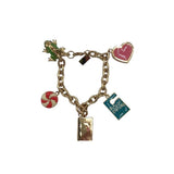LILLY PULITZER CHARM CHAIN BRACELET JEWELRY GOLD MUTLI