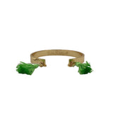 LILLY PULITZER FRINGE CUFF JEWELRY GOLD GREEN