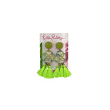 LILLY PULITZER FRINGE DANGLE EARRING JEWELRY GREEN