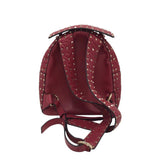 VALENTINO ROCKSTUD SPIKE LEATHER BACKPACK LUXE HANDBAG RED