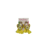 LILLY PULITZER FLORAL DANGLE EARRING JEWELRY YELLOW