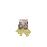 LILLY PULITZER FRINGE DANGLE EARRING JEWELRY YELLOW BEIGE