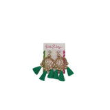 LILLY PULITZER DREAMCATCHER DANGLE EARRING JEWELRY GREEN GOLD
