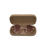 CHLOE SCALLOPED ROUND FRAME CE142S LUXE SUNGLASSES GOLD