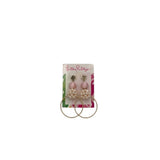 LILLY PULITZER DANGLE HOOP EARRING JEWELRY PINK GOLD
