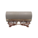 JIMMY CHOO CAT EYE "EMBER/S LUXE SUNGLASSES ROSE GOLD