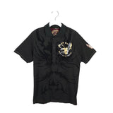 POLO SHORT SLEEVE MEN SHIRT GREEN GOLD LARGE