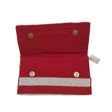 BEADED USA CLUTCH W/CHAIN STRAP HANDBAG RED WHITE BLUE