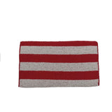 BEADED USA CLUTCH W/CHAIN STRAP HANDBAG RED WHITE BLUE