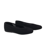 VIVAIA RET$129 KNIT BALLET FLAT SHOES BLACK 37.5