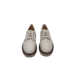 CLARKS RET$130 PLATFORM OXFORD SHOES WHITE BROWN 7