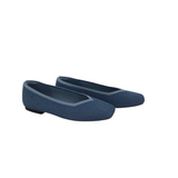 VIVAIA RET$129 KNIT BALLET FLAT SHOES BLUE 37.5