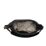 TORY BURCH RET$445 LEATHER HOBO SHOULDER HANDBAG BLACK