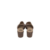 VINCE CAMUTO SUEDE SLIDE HEEL SHOES TAUPE 10M