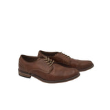 LEATHER OXFORD MEN SHOE BROWN 8