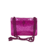 KURT GEIGER RET$148 MINI VINYL CROSSBODY HANDBAG MAGENTA