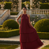 NWT MAXI HALTER FORMAL FUCHSIA 6