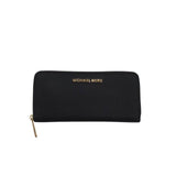 MICHAEL MICHAEL KORS NWT$138 SAFFINO CONTINENTAL WALLET BLACK GOLD