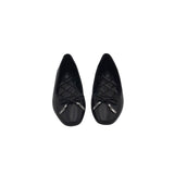 MICHAEL KORS LEATHER BALLET FLAT SHOES BLACK 6.5M