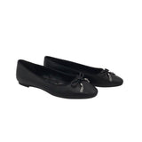 MICHAEL KORS LEATHER BALLET FLAT SHOES BLACK 6.5M