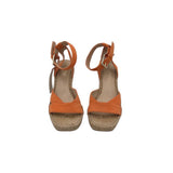 ANDRE ASSOUS RET$130 LEATHER WEDGE SHOES WHITE BROWN 7.5M