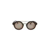 JIMMY CHOO MONTIE/S ROUND GLITTER FRAME LUXE SUNGLASSES BLUE