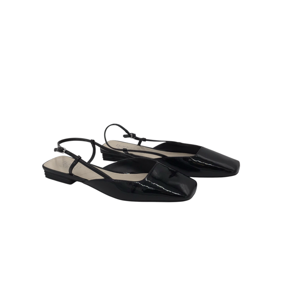 FRANCO SARTO FLAT SLINGBACK SHOES BLACK 10