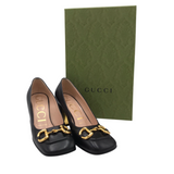 GUCCI MALAGA KID HORSEBIT PUMPS w/ BOX LUXE SHOES BLACK 36