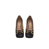 GUCCI MALAGA KID HORSEBIT PUMPS w/ BOX LUXE SHOES BLACK 36