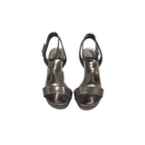 MICHAEL MICHAEL KORS HEEL SANDAL SHOES SILVER 6.5