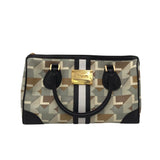 L.A.M.B. LEATHER SATCHEL HANDBAG BLACK BLUE